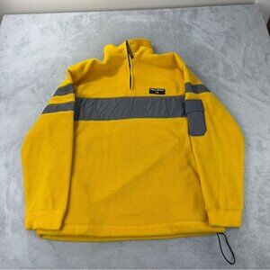 Vintage Polo Sport by Ralph Lauren 1/4 Zip Men's Size XL Yellow/Grey Embroidered